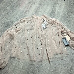 Pearl Mesh Top